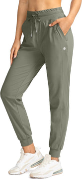 Women'S Joggers Pants with Zipper Pockets High Waisted Athletic Tapered Sweatpants for Women Workout Lounge